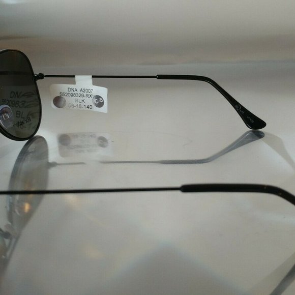 DNA by M A2007 Black Aviators 58*16*140* Sunglass New Dark Shades Ready for Lens - Picture 2 of 4